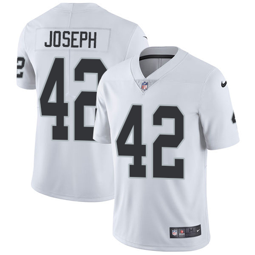 Nike Raiders #42 Karl Joseph White Men's Stitched NFL Vapor Untouchable Limited Jersey